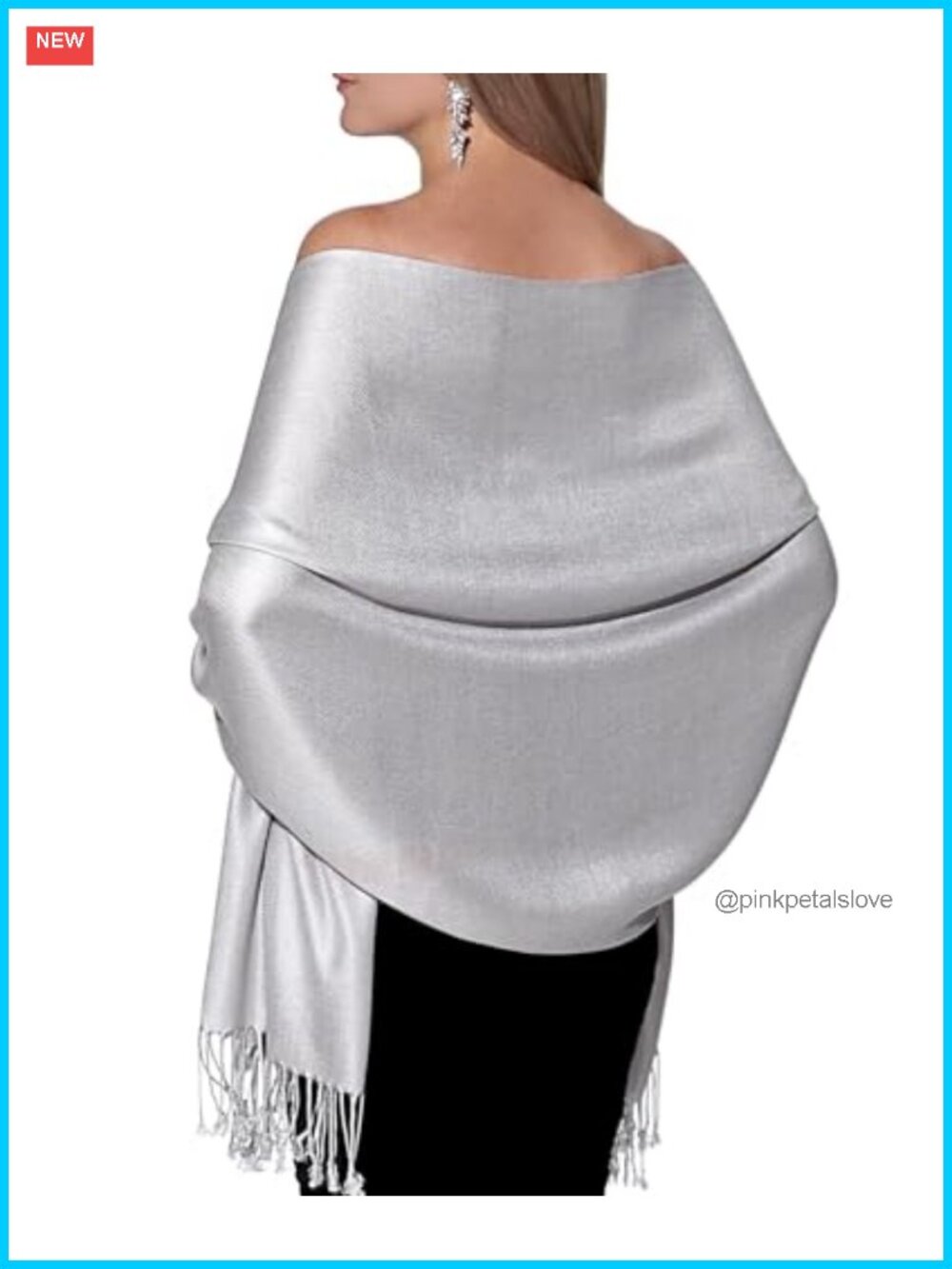 Women's Soft Pashmina Shawl & Wrap, 100% Viscose, Wedding & Evening Dresses